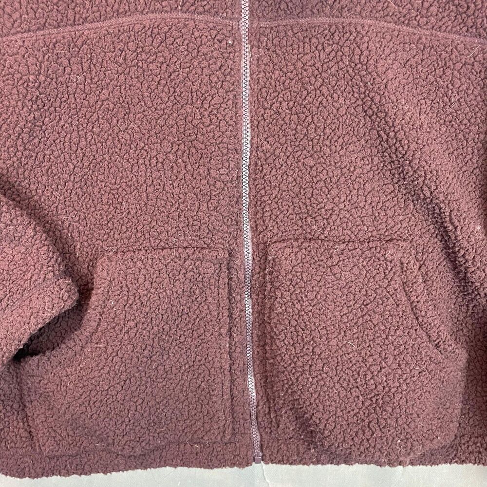 Old Navy Fleece Jacket Men's XL Brown Zip Front Warm Soft Full Zip - Picture 3 of 9